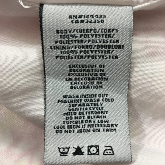 DKNY Girls L Dress Multicolor Floral 100% Polyester Lightweight Lined Sundress - Picture 8 of 9